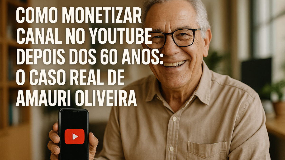 Como Monetizar Canal no YouTube Depois dos 60 Anos: O Caso Real de Amauri Oliveira