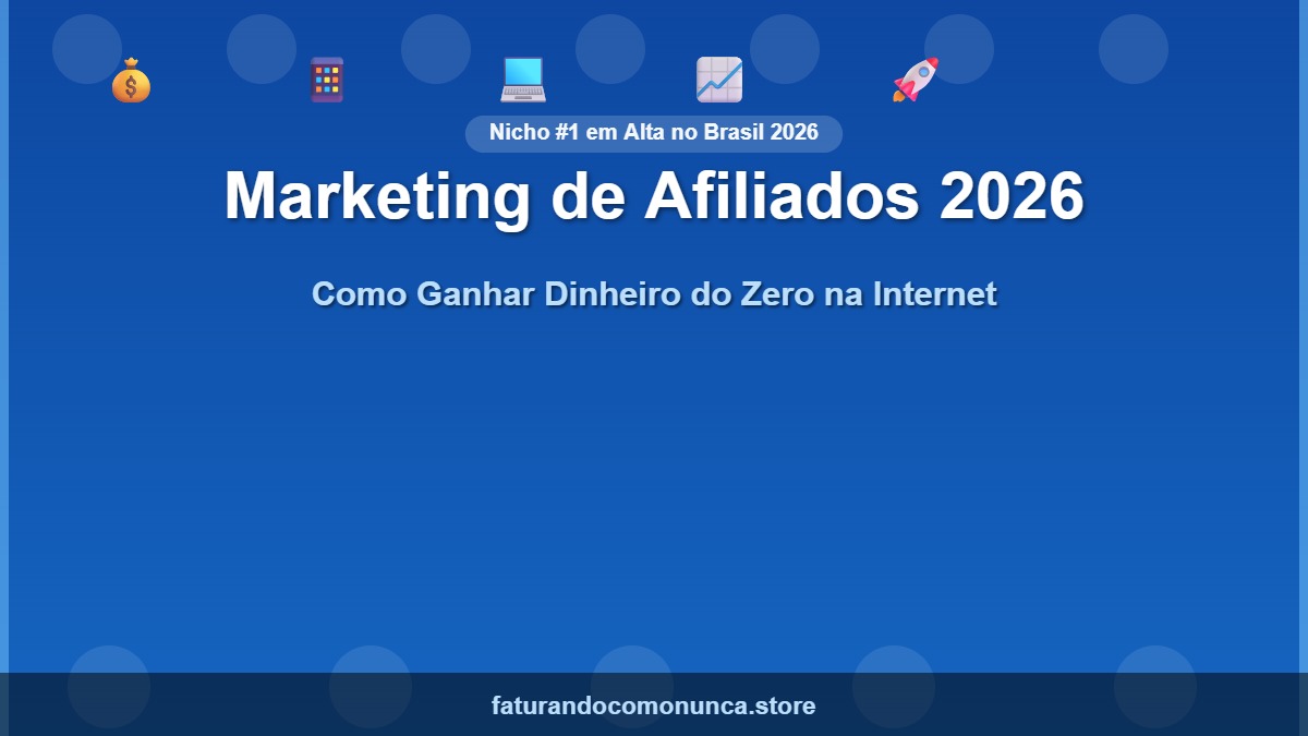 marketing de afiliados 2026 pessoa ganhando dinheiro na internet com notebook em casa